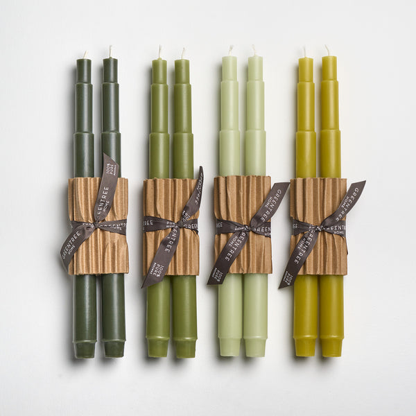 Tele Taper Candles in Greens 