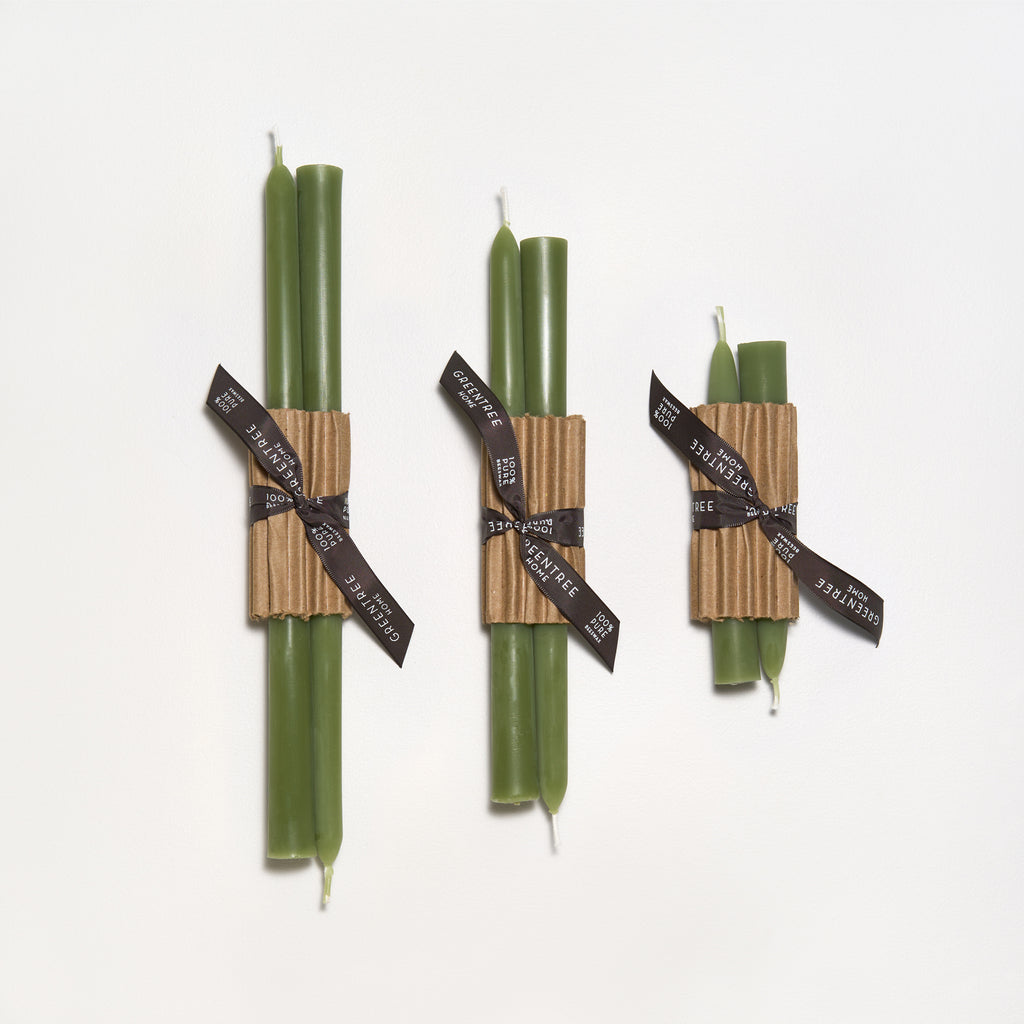 Everyday Tapers in sage by Greentree Home Candle